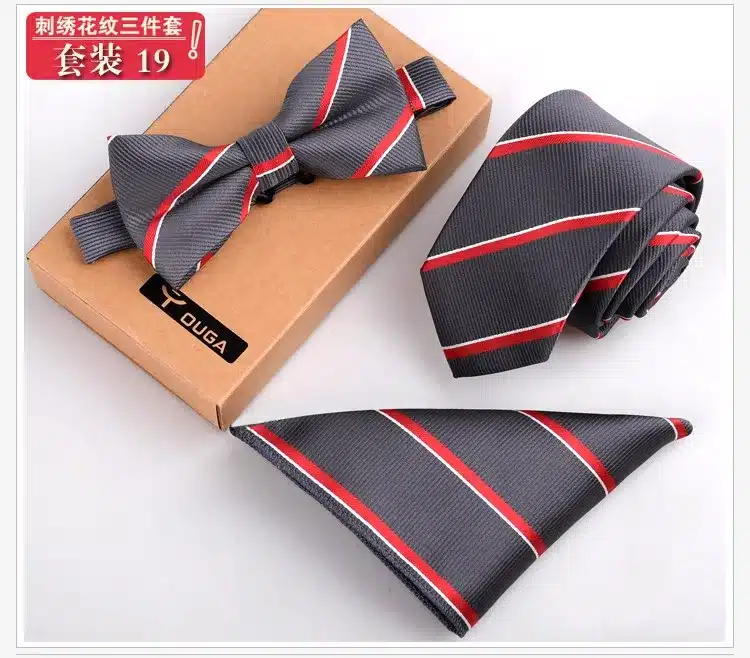 3 PCS Men Bow Tie and Handkerchief Set Bowtie Slim Necktie Corbatas Hombre Pajaritas Cravate Homme Noeud Papillon Man 25