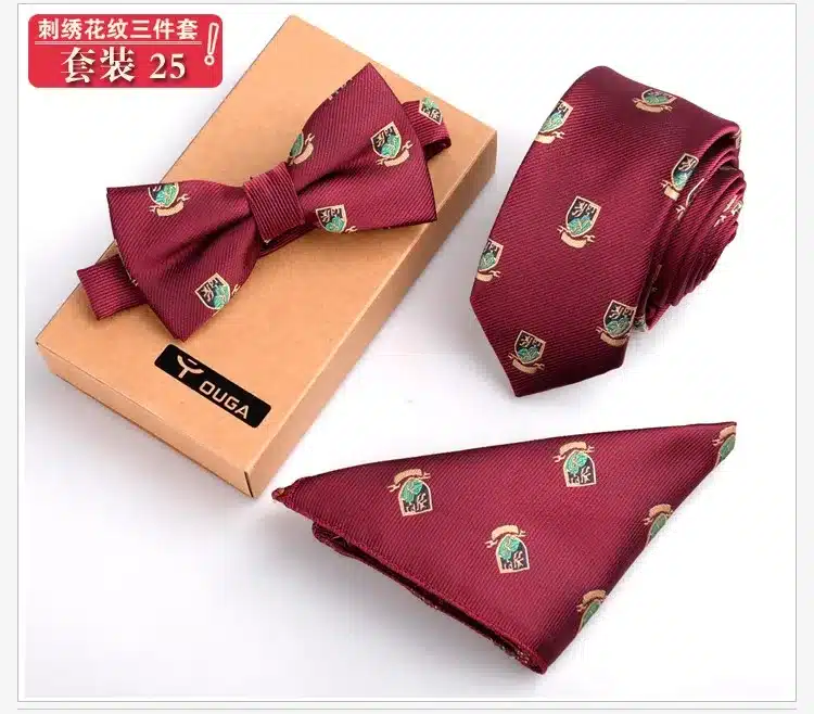 3 PCS Men Bow Tie and Handkerchief Set Bowtie Slim Necktie Corbatas Hombre Pajaritas Cravate Homme Noeud Papillon Man 30
