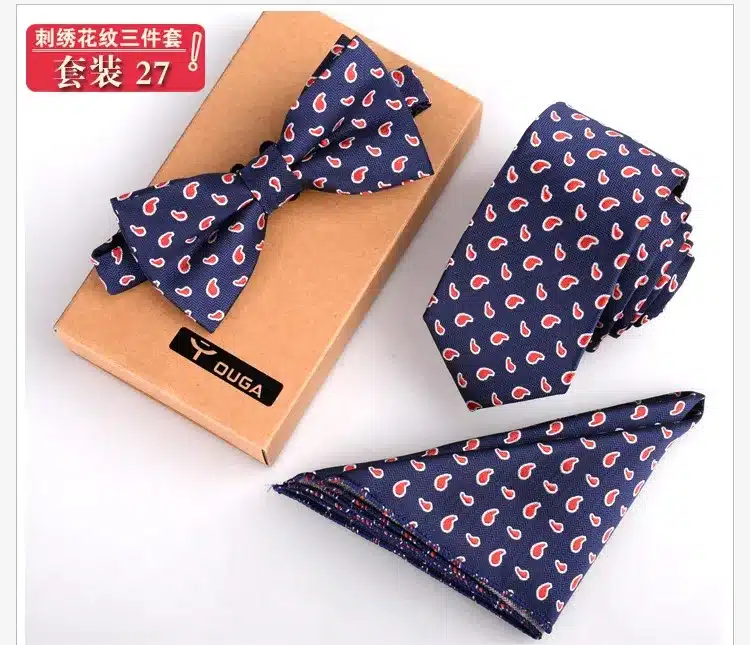 3 PCS Men Bow Tie and Handkerchief Set Bowtie Slim Necktie Corbatas Hombre Pajaritas Cravate Homme Noeud Papillon Man 32