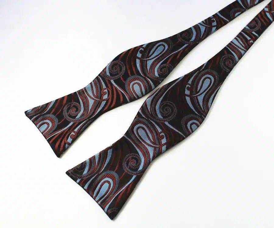 RBOCOTT Paisley Floral 100% Silk Jacquard Woven Bow Ties And Handkerchief Set Self Bowtie Hanky Set For Wedding Party 13