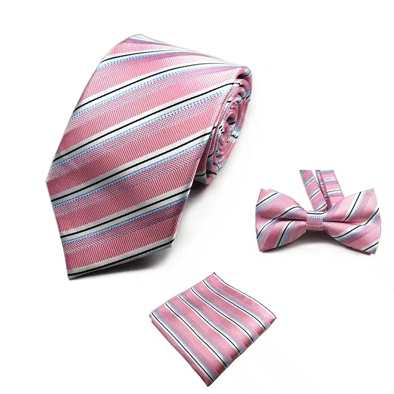 GUSLESON Fashion Wedding Floral Necktie & Pocket Square Towel & Bow Tie Set Mens Suit Papillon Corbatas Handkerchief Tie gravata 18