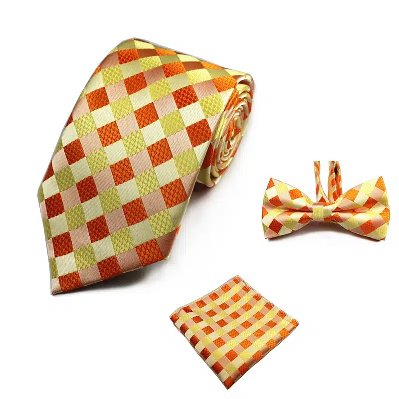 GUSLESON Fashion Wedding Floral Necktie & Pocket Square Towel & Bow Tie Set Mens Suit Papillon Corbatas Handkerchief Tie gravata 22