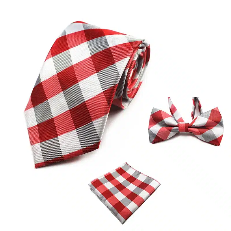GUSLESON Fashion Wedding Floral Necktie & Pocket Square Towel & Bow Tie Set Mens Suit Papillon Corbatas Handkerchief Tie gravata 25
