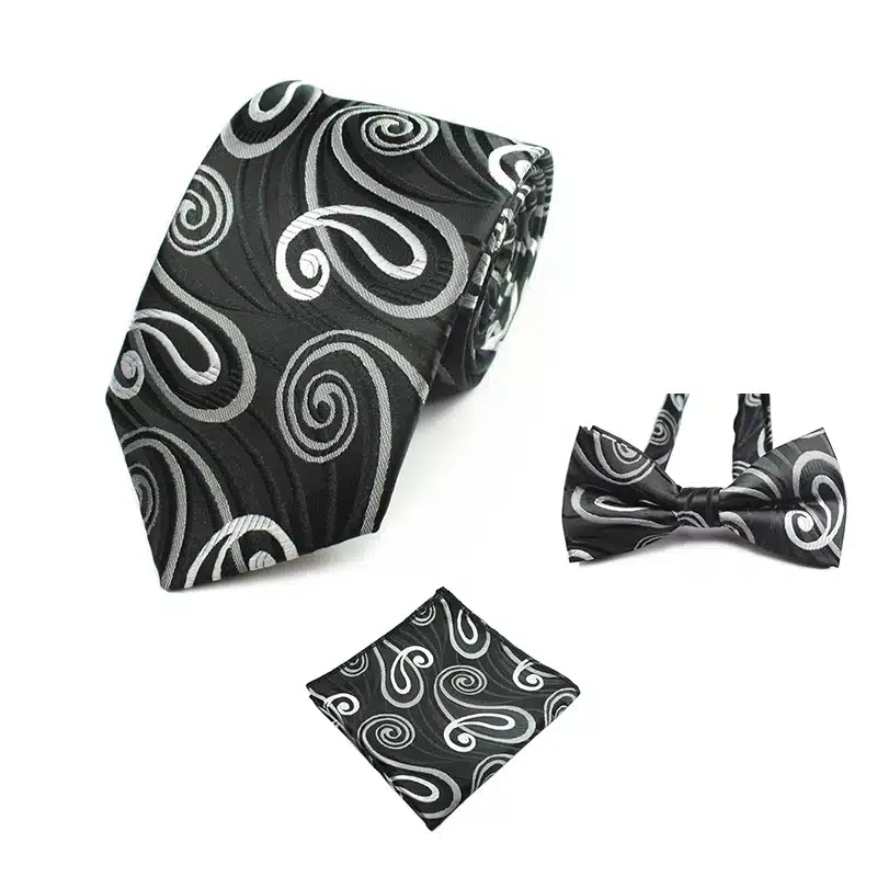 GUSLESON Fashion Wedding Floral Necktie & Pocket Square Towel & Bow Tie Set Mens Suit Papillon Corbatas Handkerchief Tie gravata 29