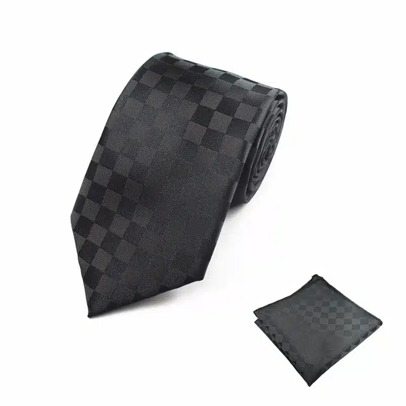 New Design Gents Necktie Plaid Paisley 100% Silk Jacquard Tie Hanky Set Business Wedding Party Ties For Men Free Shipping 17