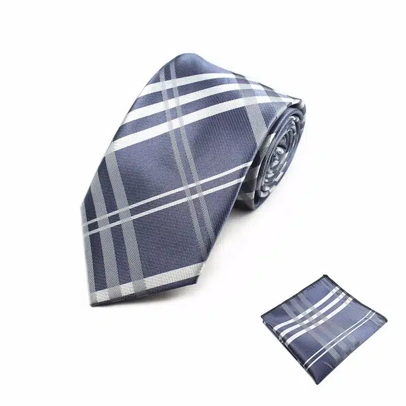 New Design Gents Necktie Plaid Paisley 100% Silk Jacquard Tie Hanky Set Business Wedding Party Ties For Men Free Shipping 27