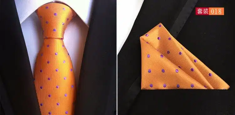GUSLESON Mens Fashion Tie Hanky Set 8cm Silk Necktie Handerchief Business Gravata Men Ties Plaid Stripes Paisley Casual Tie 31