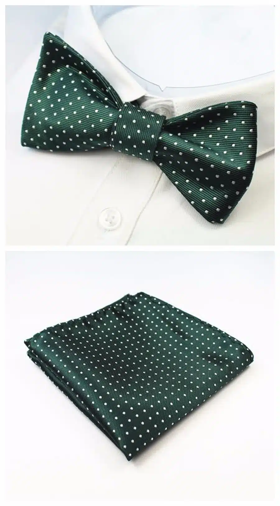 GUSLESON New Design Self Bow Tie And Hanky Set Silk Jacquard Woven Men BowTie Pocket Square Handkerchief Suit Wedding Party 20