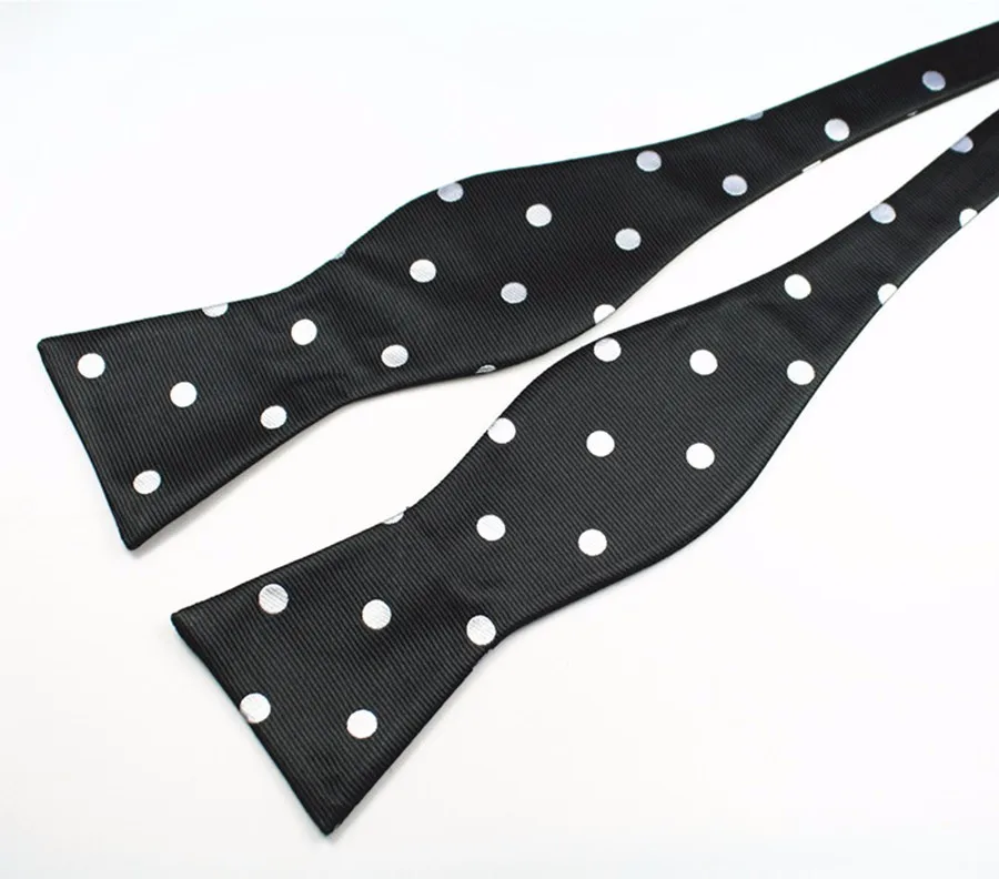 GUSLESON New Design Self Bow Tie And Hanky Set Silk Jacquard Woven Men BowTie Pocket Square Handkerchief Suit Wedding Party 33