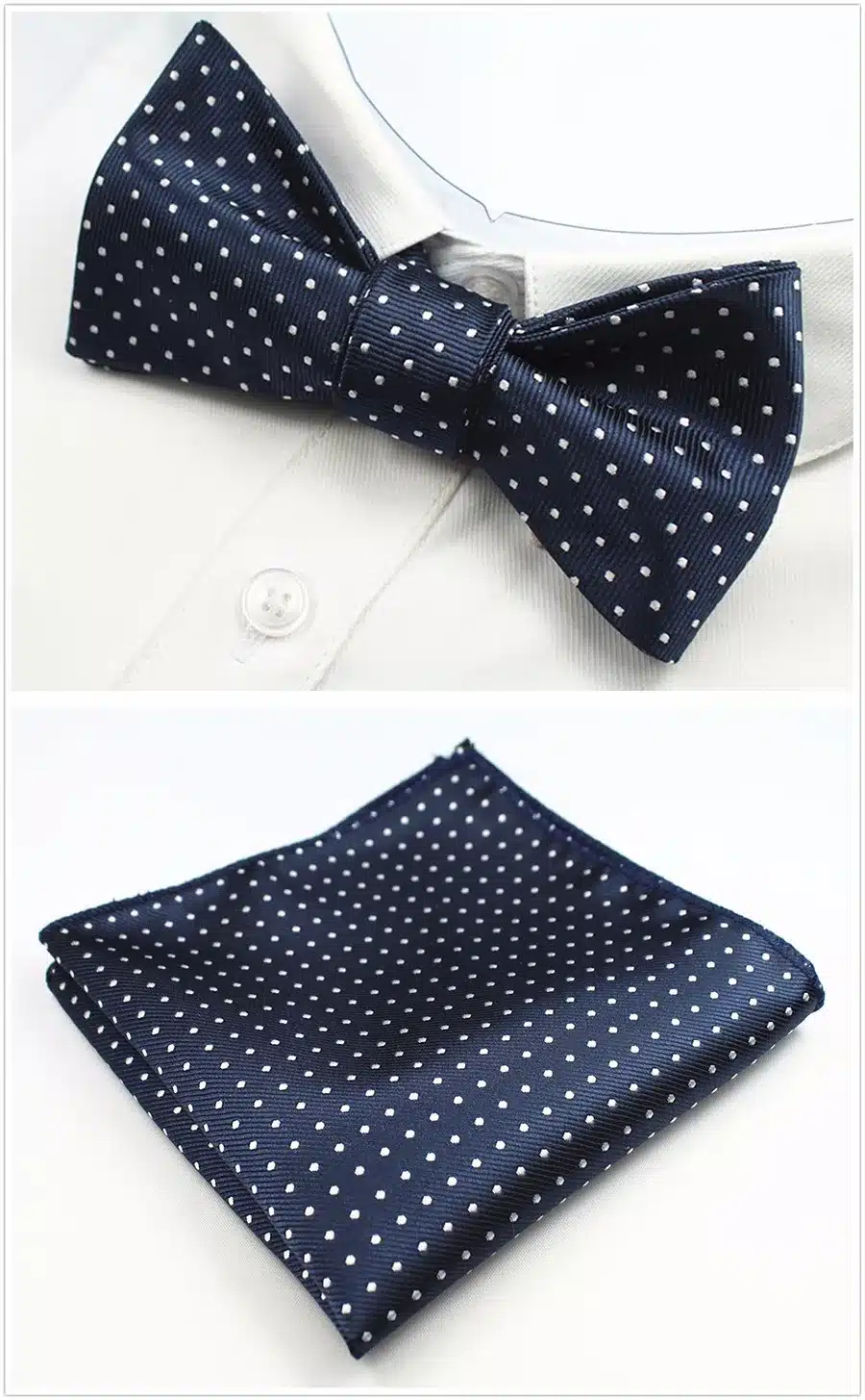 GUSLESON New Design Self Bow Tie And Hanky Set Silk Jacquard Woven Men BowTie Pocket Square Handkerchief Suit Wedding Party 34