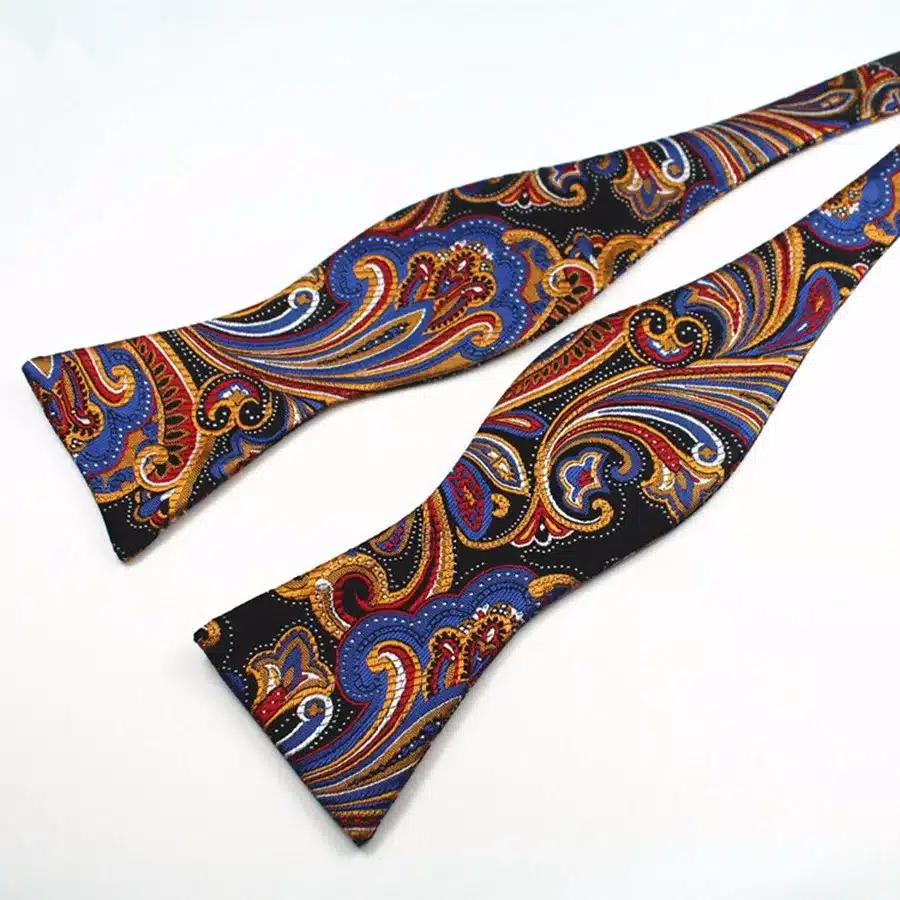 GUSLESON New Design Self Bow Tie And Hanky Set Silk Jacquard Woven Men BowTie Pocket Square Handkerchief Suit Wedding Party 46