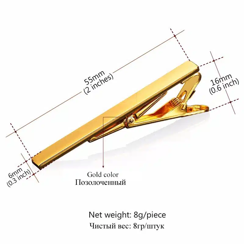 U7 Tie Clip Set 4PCS Classic Simple Style Gold/Rose Gold/Black/Silver Color Male Business Necktie Clip Clasp Men Jewelry TC001 8