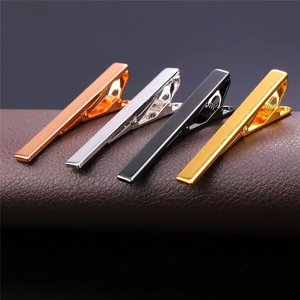 U7 Tie Clip Set 4PCS Classic Simple Style Gold/Rose Gold/Black/Silver Color Male Business Necktie Clip Clasp Men Jewelry TC001 10