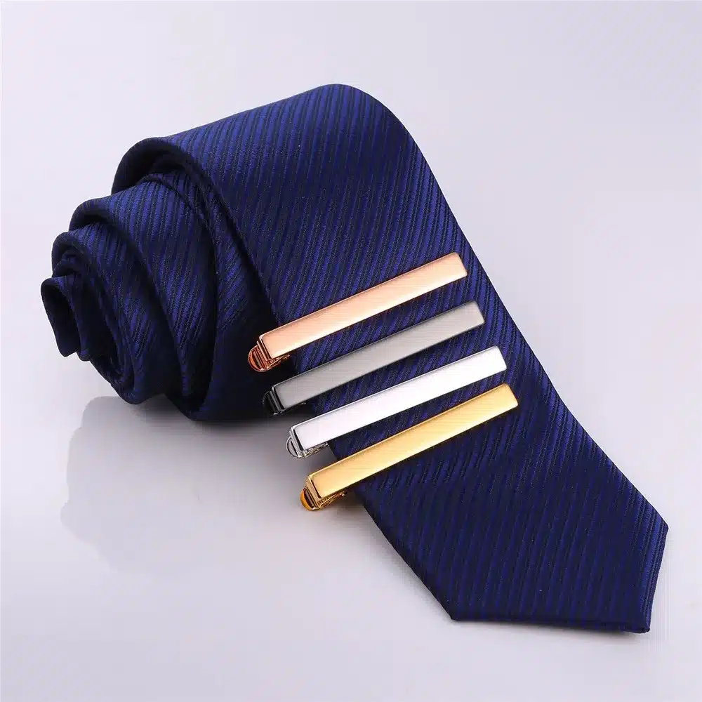 U7 Tie Clip Set 4PCS Classic Simple Style Gold/Rose Gold/Black/Silver Color Male Business Necktie Clip Clasp Men Jewelry TC001 11