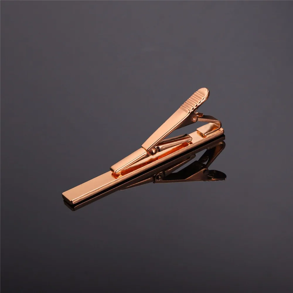 U7 Tie Clip Set 4PCS Classic Simple Style Gold/Rose Gold/Black/Silver Color Male Business Necktie Clip Clasp Men Jewelry TC001 17