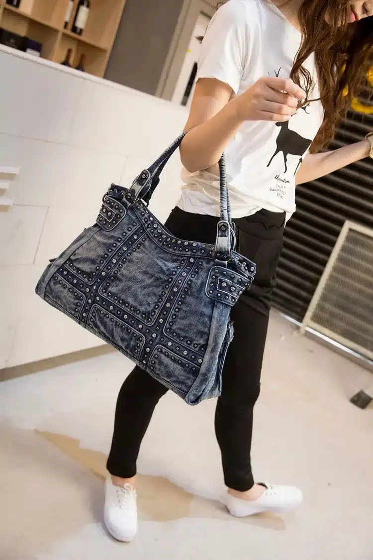iPinee Vintage Design Fashion Denim Women Bag Jeans Shoulder Bags Girls Handbags Crossbody Bag Women Messenger Bags 16