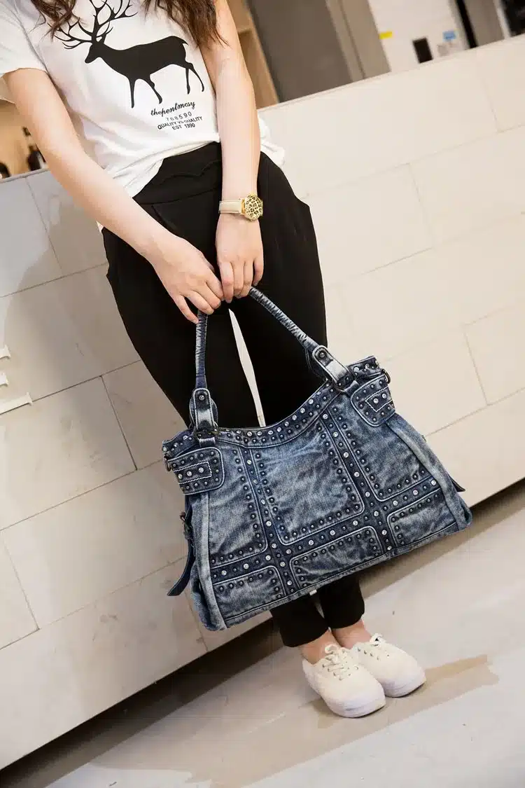 iPinee Vintage Design Fashion Denim Women Bag Jeans Shoulder Bags Girls Handbags Crossbody Bag Women Messenger Bags 17