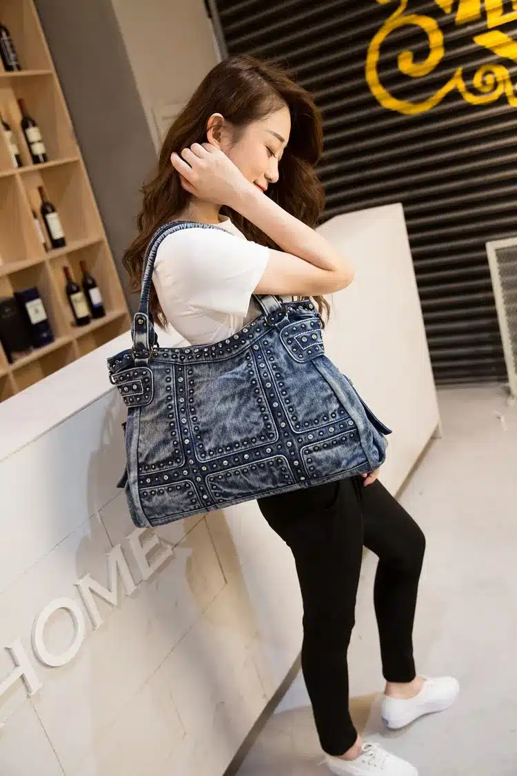 iPinee Vintage Design Fashion Denim Women Bag Jeans Shoulder Bags Girls Handbags Crossbody Bag Women Messenger Bags 18