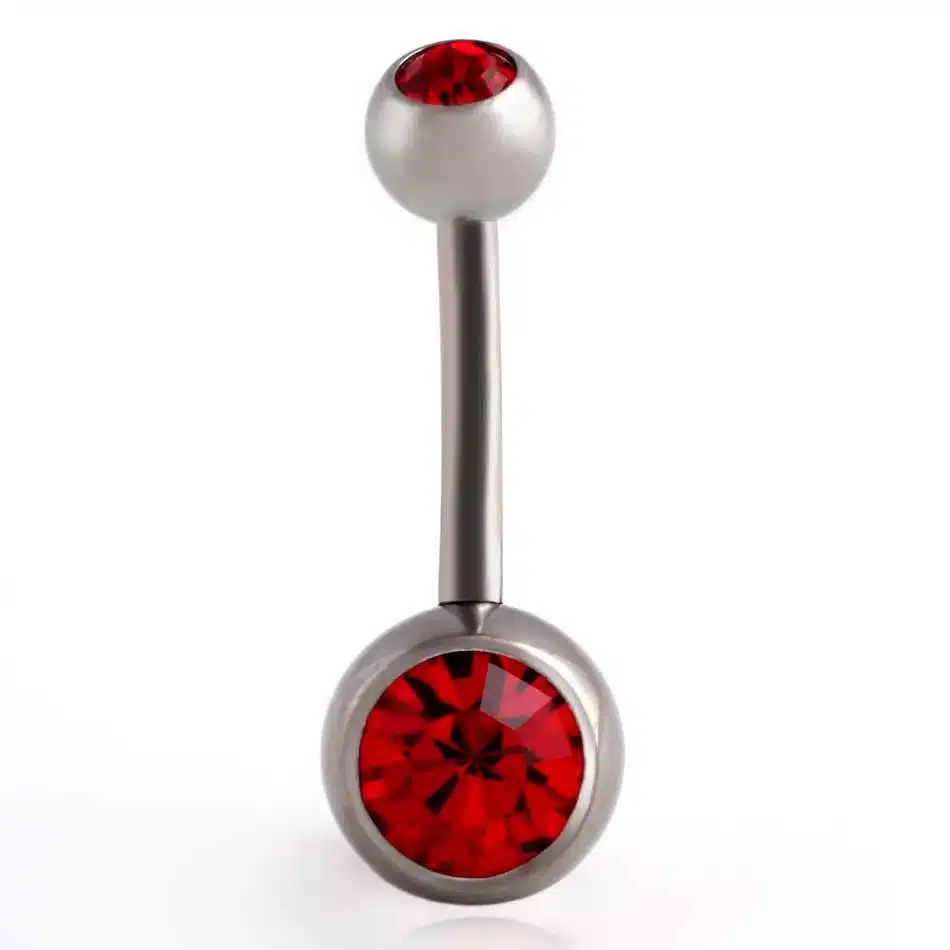 Fashion New Band 1 PC Navel Piercing Earrings Anti Allergy Titanium With Zircon Ball Navel Earrings Friend New Year Gift 13