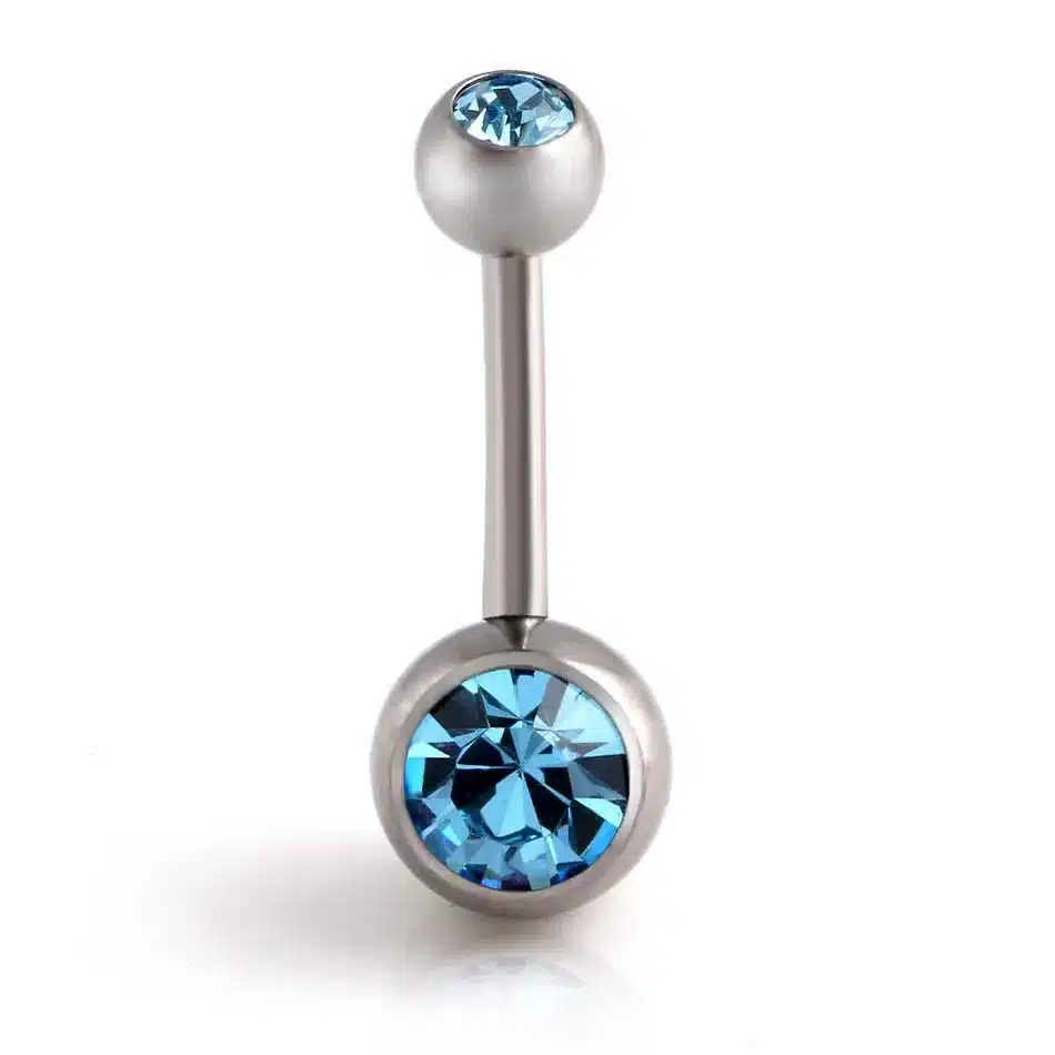 Fashion New Band 1 PC Navel Piercing Earrings Anti Allergy Titanium With Zircon Ball Navel Earrings Friend New Year Gift 14