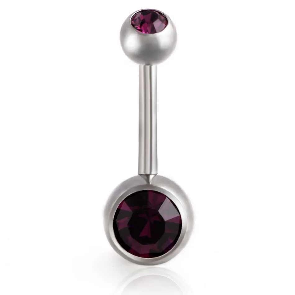 Fashion New Band 1 PC Navel Piercing Earrings Anti Allergy Titanium With Zircon Ball Navel Earrings Friend New Year Gift 15