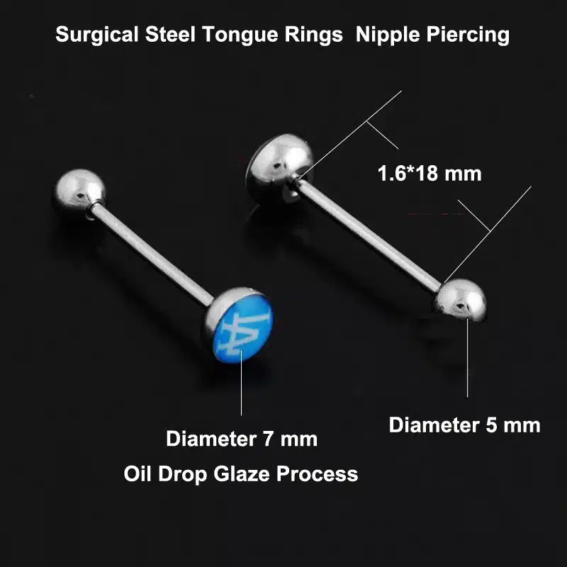 1pc I lOVE Sex Tongue Piercing langue Nipple Piercing, Hot Words Tongue Rings for women Surgical Steel 1.6*18mm Oil Drop 3