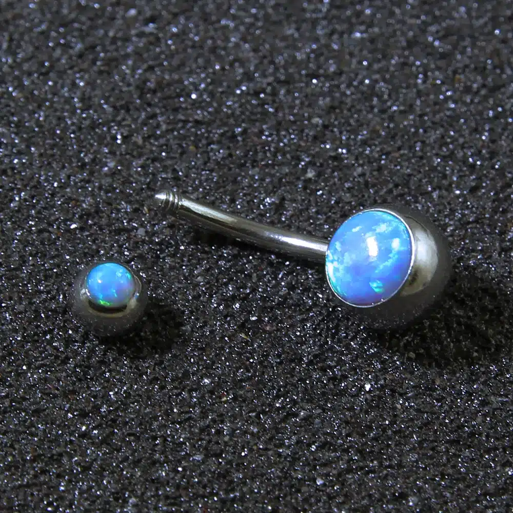 1 Pc Opal Stone Belly Button Rings Sexy Woman Belly Piercing Barbell Surgical Steel Navel Piercing Women Fashion Body Jewelry 18