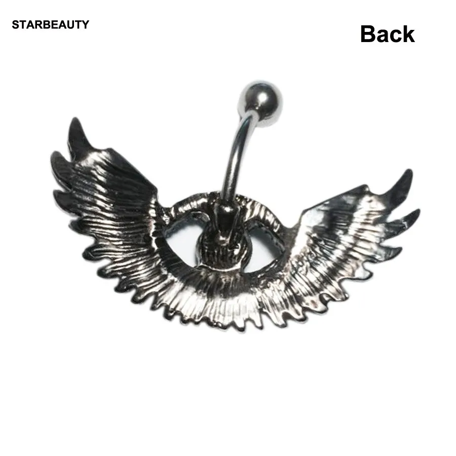 Starbeauty Angel Wing Navel Piercing Nombril Blue Crystal Eye Belly Button Rings Body Jewelry Pircing Belly Piercing Ombligo 14