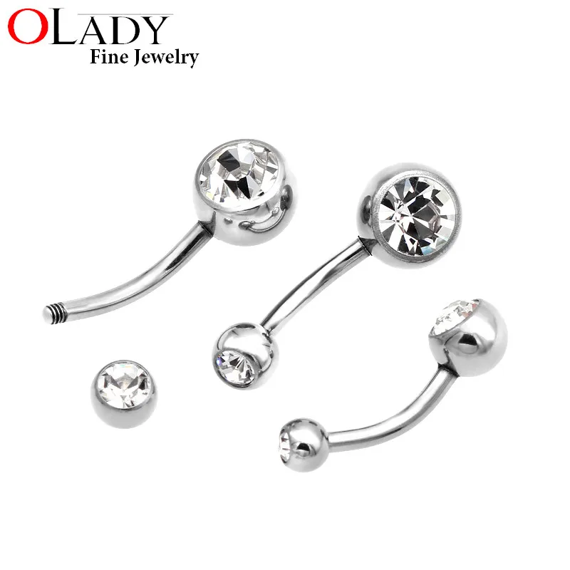 Belly button rings piercing body jewelry [100% Titanium ] ombligo nombril Belly Bars Belly Rings navel piercing in promo 12