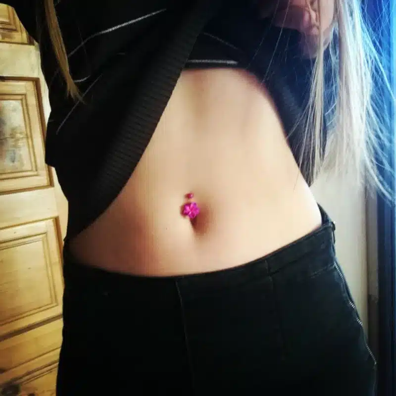 BODY PUNK Belly Button Rings Body Jewelry 1 Pcs Purple Flower Soft Clay Piercings Jewelry Navel Piercing Helix ombligo nombril 9