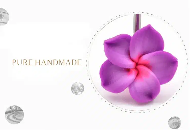 BODY PUNK Belly Button Rings Body Jewelry 1 Pcs Purple Flower Soft Clay Piercings Jewelry Navel Piercing Helix ombligo nombril 16
