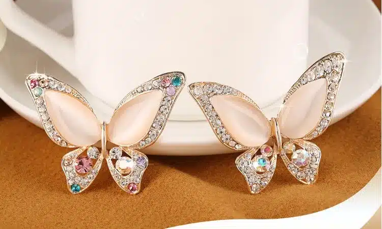 Factory price 3 colors for choose OPal rhinestone brooches for wedding butterfly brooch for women fashion jewelry good gift 8
