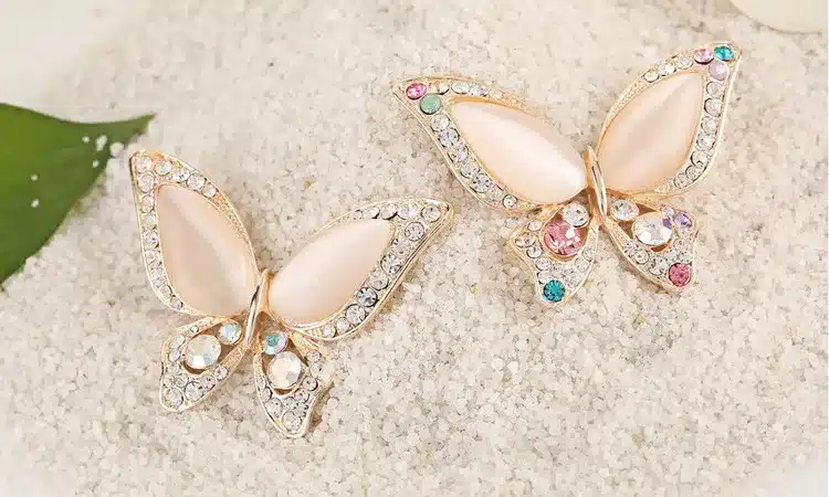 Factory price 3 colors for choose OPal rhinestone brooches for wedding butterfly brooch for women fashion jewelry good gift 10