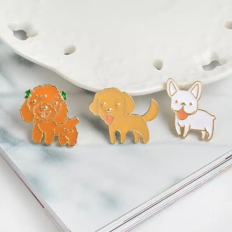 Miss Zoe 8pcs/set Puppy Dog Tongue Shiba Pomeranin Corgi Bulldog Pug Labrador Brooch Button Pins Denim Jacket Pin Badge Jewelry 23