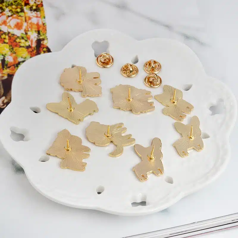Miss Zoe 8pcs/set Puppy Dog Tongue Shiba Pomeranin Corgi Bulldog Pug Labrador Brooch Button Pins Denim Jacket Pin Badge Jewelry 22