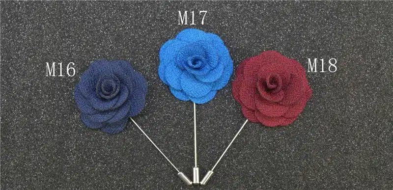 Brooch Flower Lapel Pin 18 Colors Women Men Fabric Rose Brooches Dress Accessories Wedding Party Formal Tuxedo Lapel Flower 10