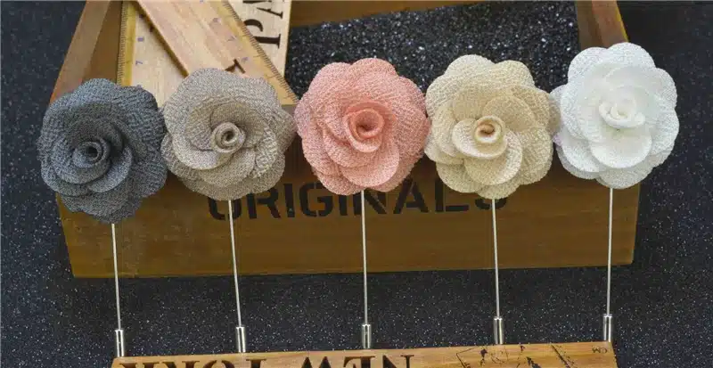 Brooch Flower Lapel Pin 18 Colors Women Men Fabric Rose Brooches Dress Accessories Wedding Party Formal Tuxedo Lapel Flower 11