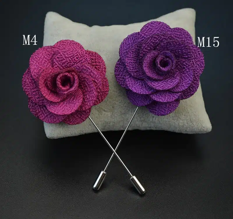 Brooch Flower Lapel Pin 18 Colors Women Men Fabric Rose Brooches Dress Accessories Wedding Party Formal Tuxedo Lapel Flower 15