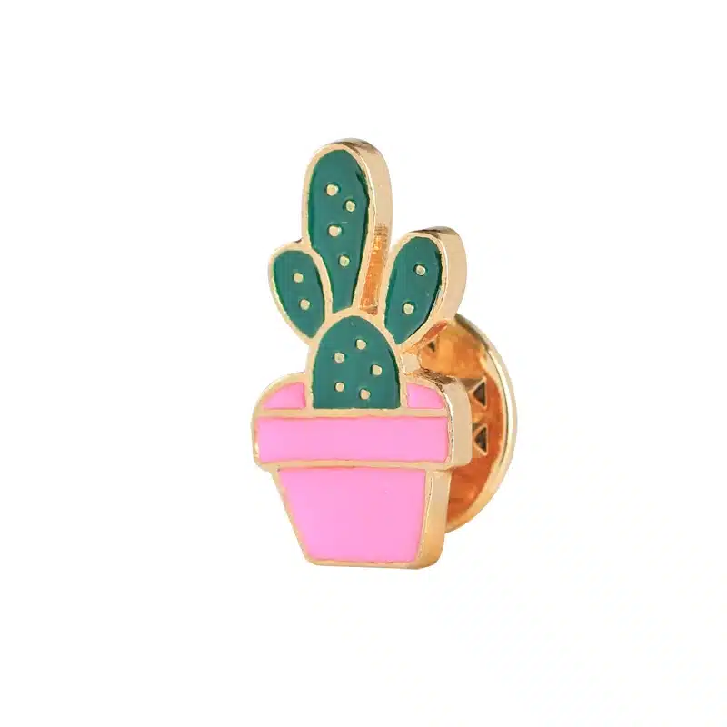 6 Pcs/set Colorful Enamel Pins Set Badge For Clothes Colorful Cartoon Brooches Succulents Plant Cactus Jacket Bag DIY Badge 16