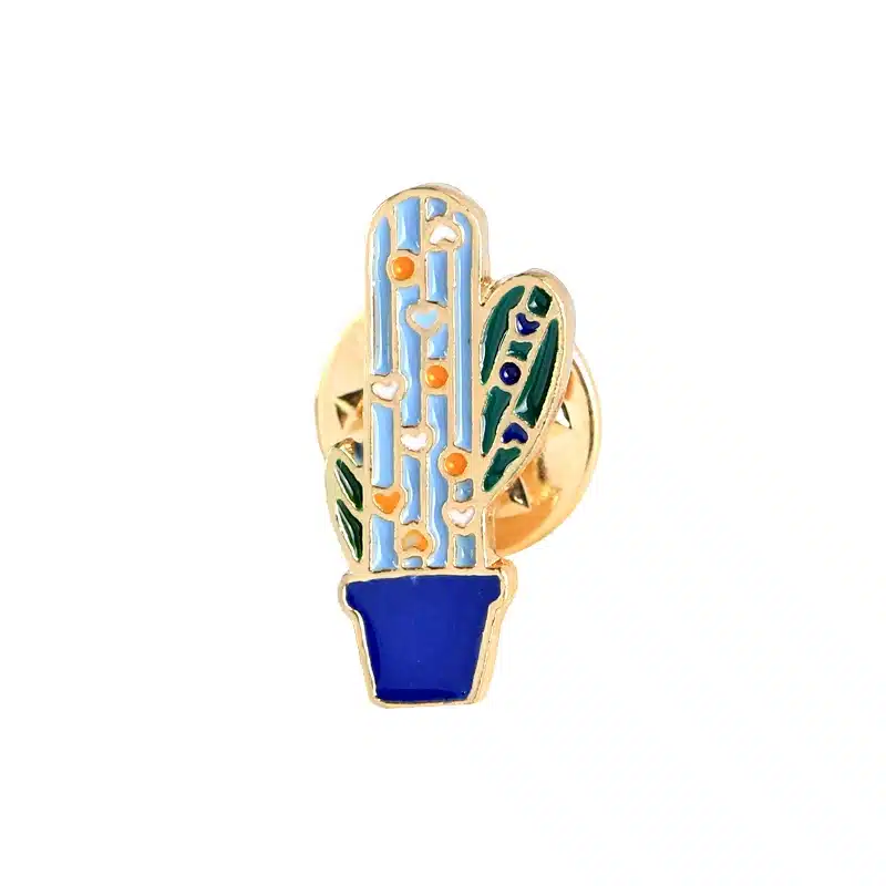 6 Pcs/set Colorful Enamel Pins Set Badge For Clothes Colorful Cartoon Brooches Succulents Plant Cactus Jacket Bag DIY Badge 18