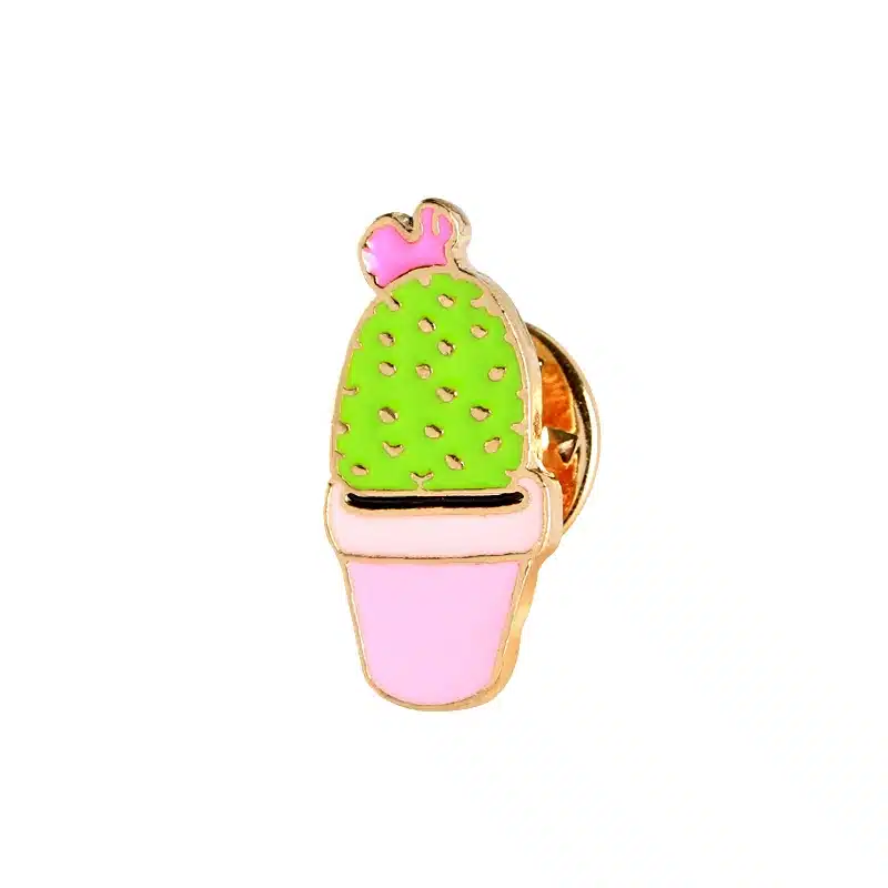 6 Pcs/set Colorful Enamel Pins Set Badge For Clothes Colorful Cartoon Brooches Succulents Plant Cactus Jacket Bag DIY Badge 19