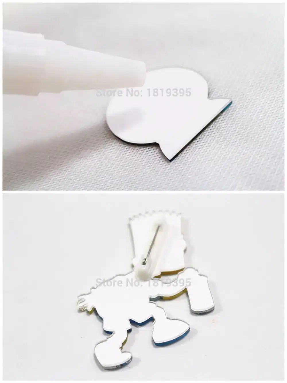 mix 1PC Shirt Cute Cartoon brooch Acrylic Badge Pins Bag Pack bag Decoration panda Animal dog cat fruit Brooch badge,No80 27