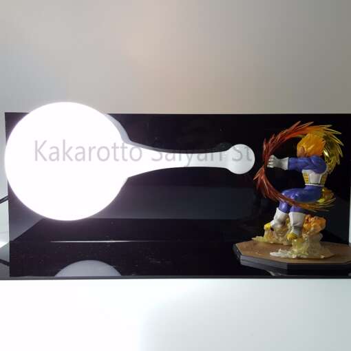 valgustusega anime figuriin, mis kujutab energiapalli loovat tegelast