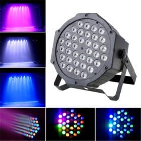 must korpus 36 LED-iga peovalgusti, mis kiirgab erinevaid värvilisi valguskiiri