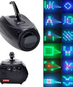 must kaasaskantav laserprojektor LED tuledega, erinevad valgusmustrid