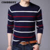 tumesinine pullover valgete ja punaste triipudega