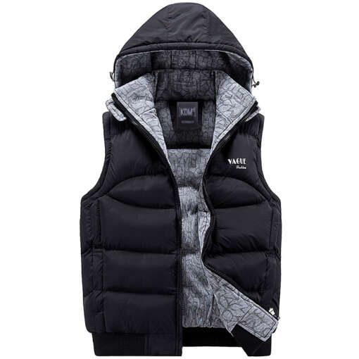 must kapuutsiga vest halli voodriga