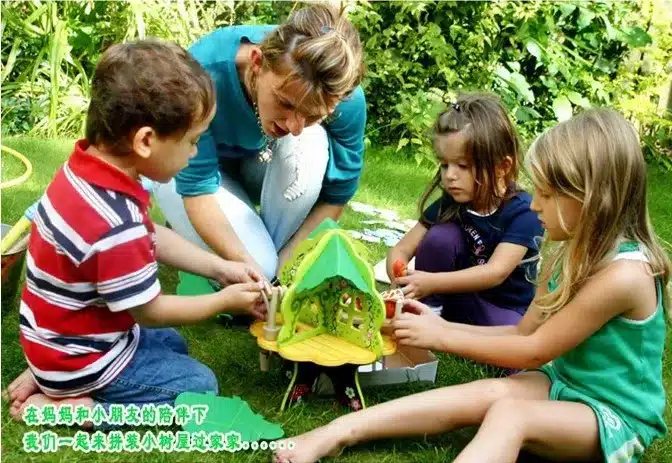 baby wooden 3D tree doll house puzzle children's birthday gifts wood house Kids Christmas gifts Child learning educational toys 1