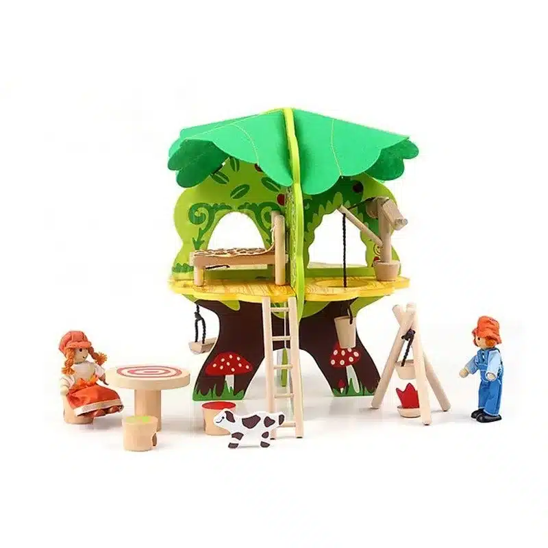 baby wooden 3D tree doll house puzzle children's birthday gifts wood house Kids Christmas gifts Child learning educational toys 4