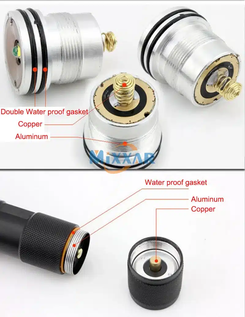 ZK59 Portable LED Flashlight LED Torch Zoomable Flashlight 4000LM E17 CREE XM-L T6 LED 5 Mode Light For 18650 or 3xAAA Battery 23